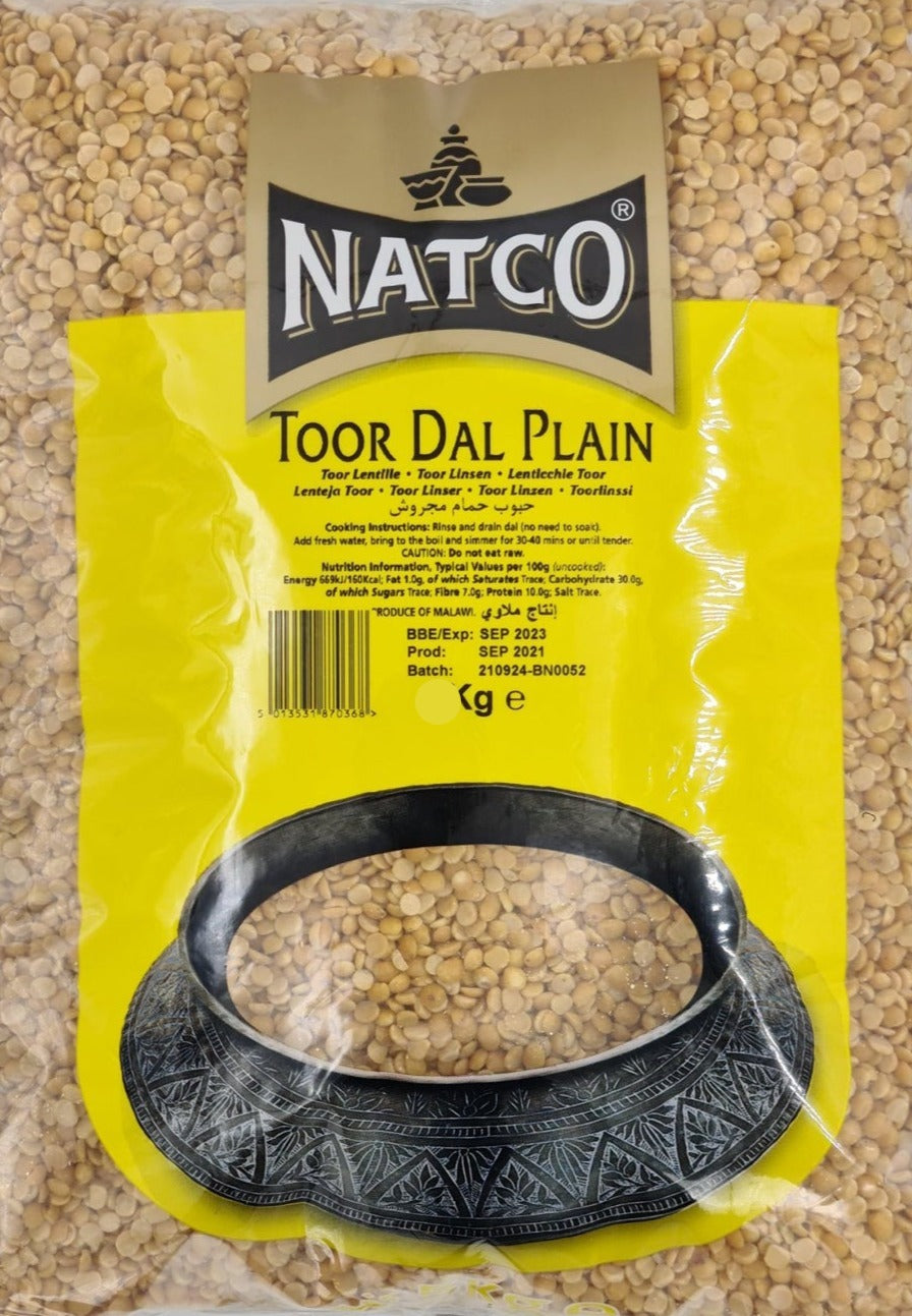 Natco Lentils Toor Dall Plain 1Kg
