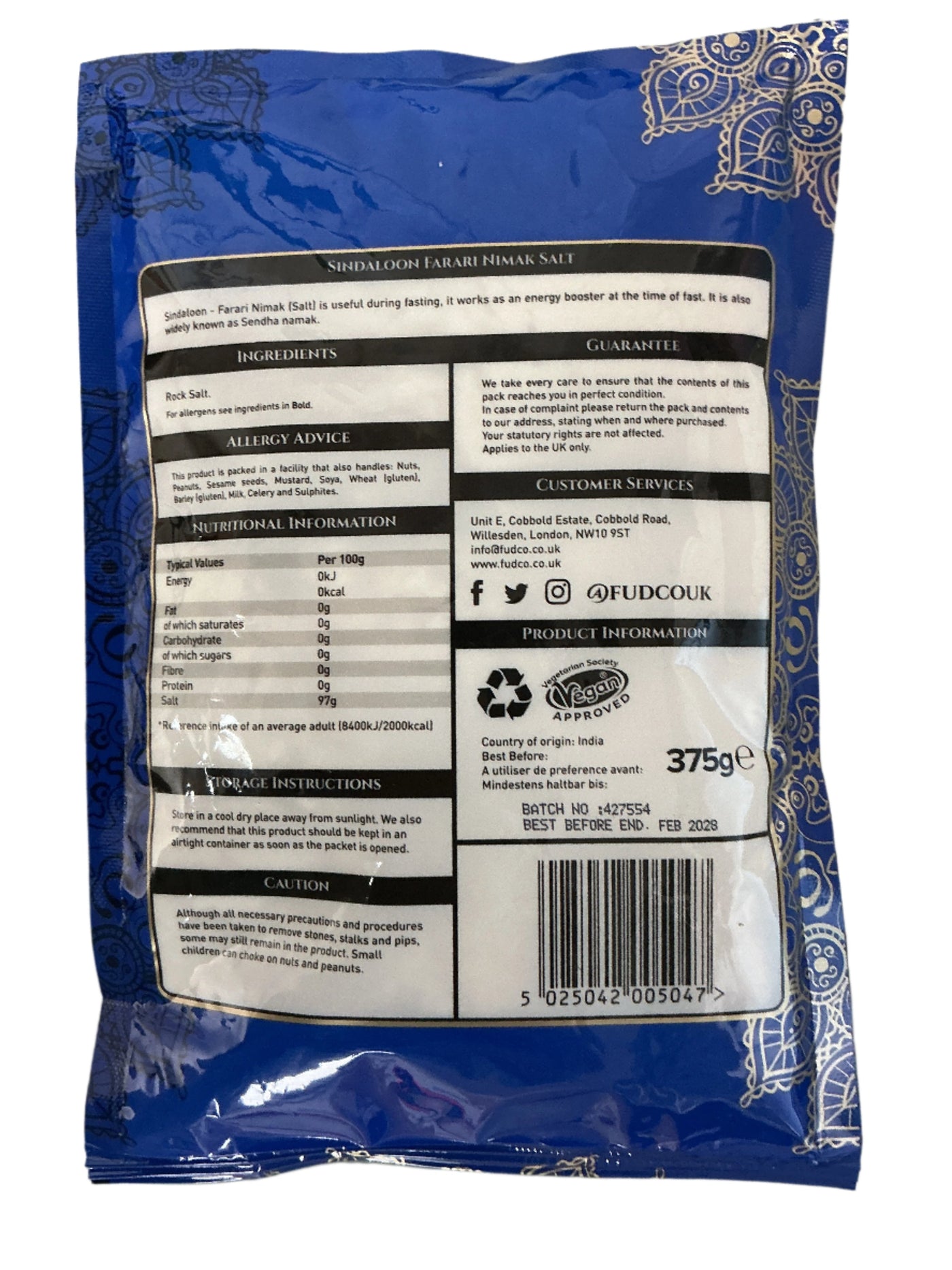 Fudco Salt Sindaloon Farai Namak 375g - Image 2