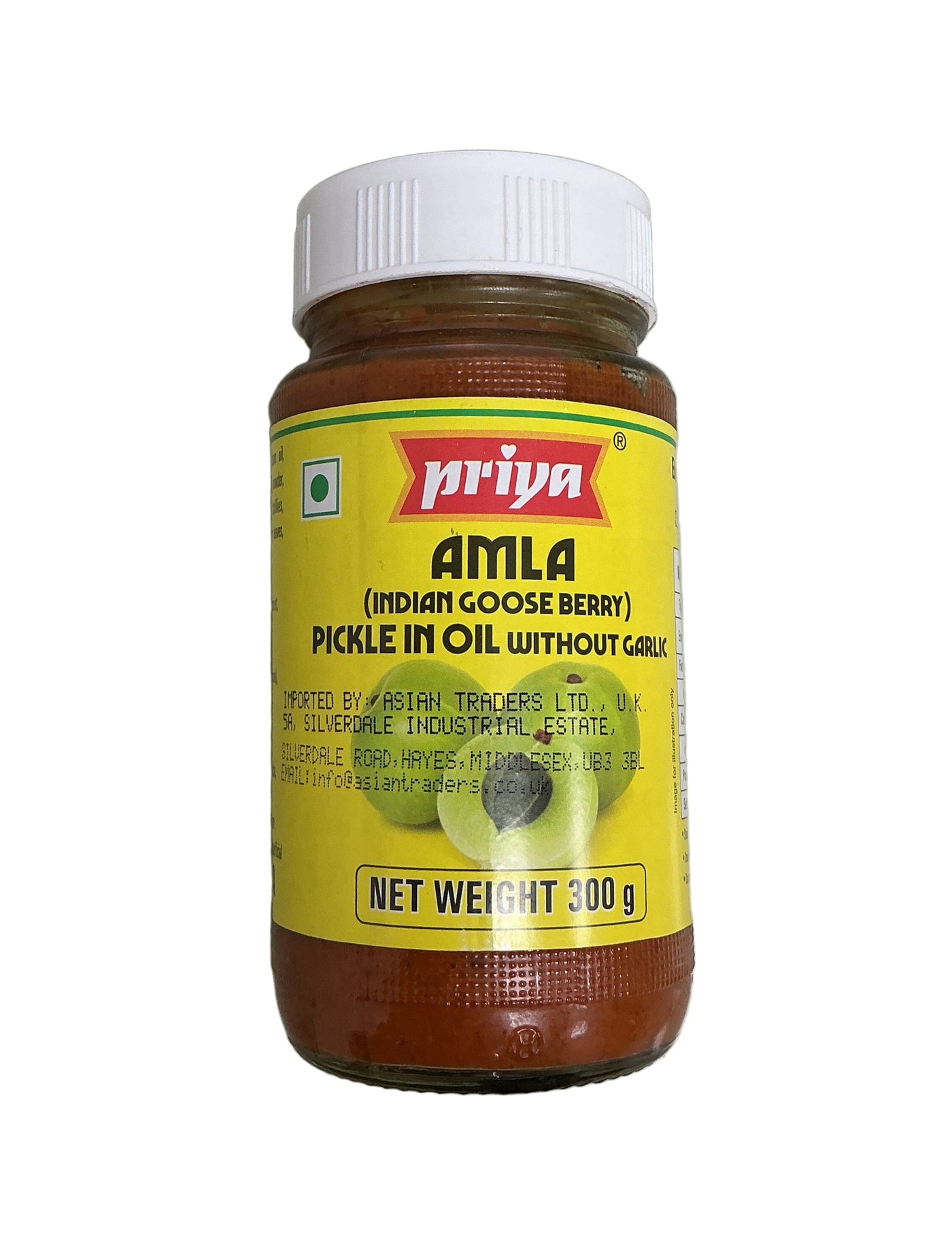 Priya Pickle Amla In Oil Without Garlic 300g