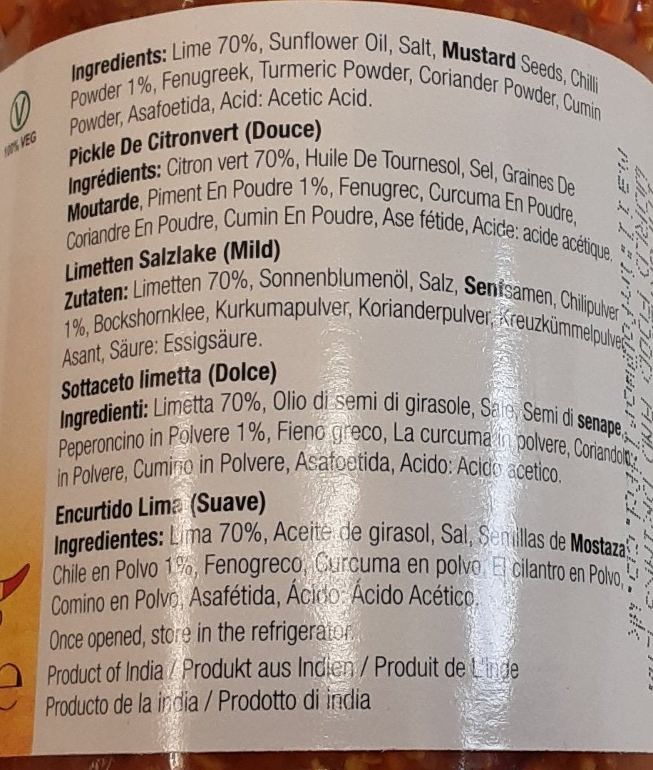 Ashoka Lime Pickle Mild 500g - Image 3