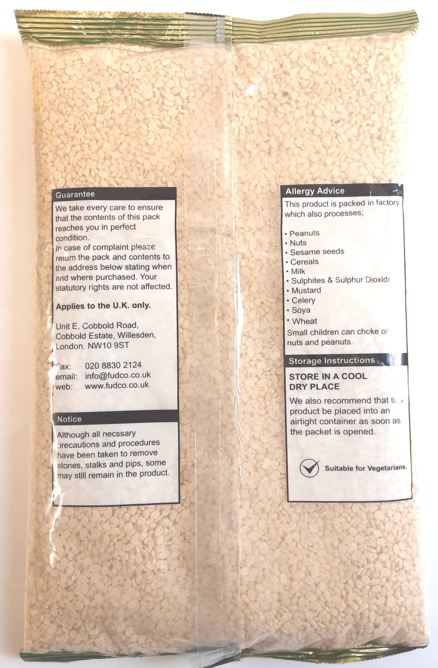 Fudco Lentils Urad Dall Washed 1.5kg - Image 2