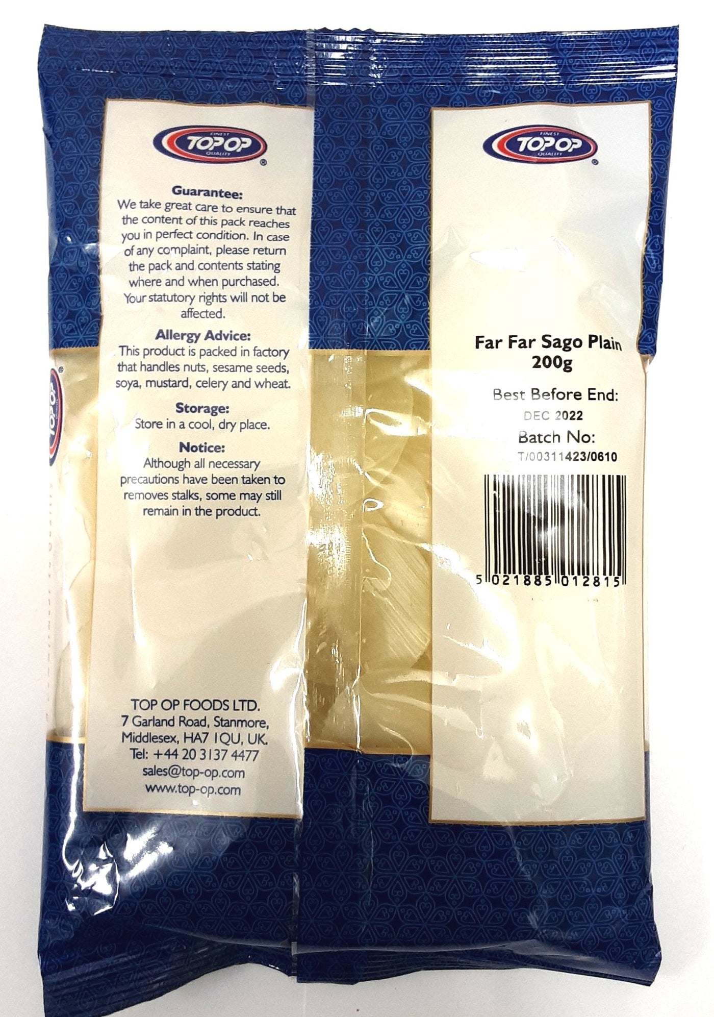 Top Op Far Far Sago Plain 200g - Image 2