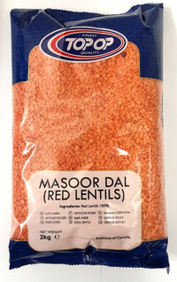 Top Op Lentils Masoor Dall Red 2kg