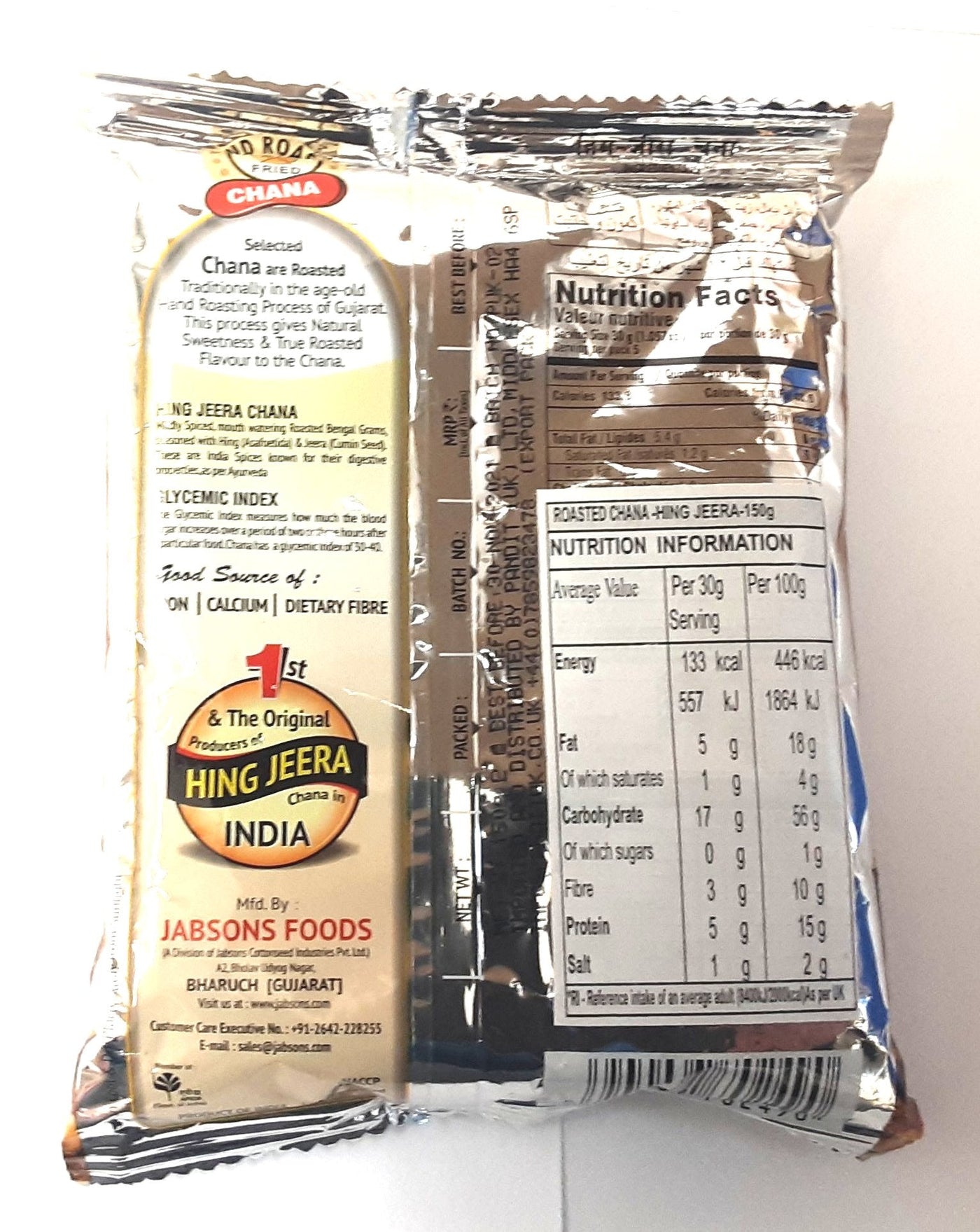 Jabson Roasted Chana Hing Jeera 150G - Image 2