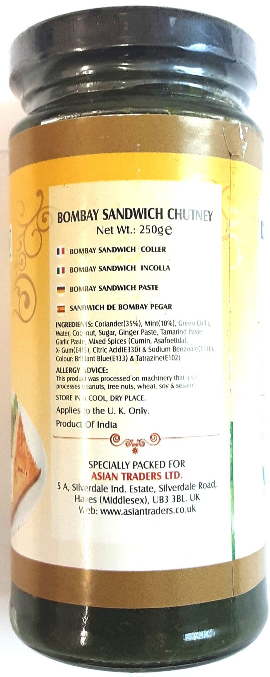 Saras Bombay Sandwich Chutney 250g - Image 2