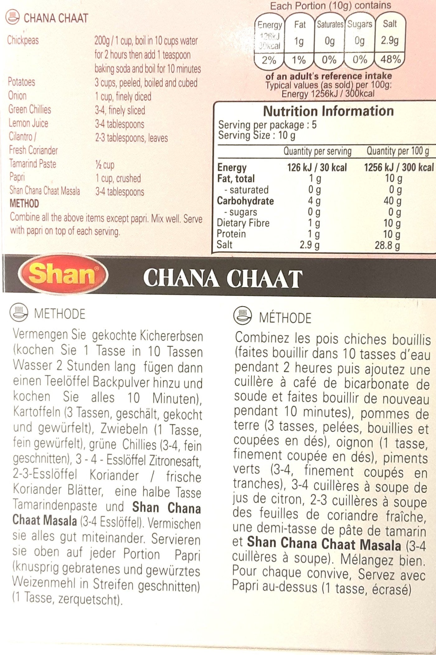 Shan Masala Chana Chaat 50g Mix & Match Any 2 For £2.60 - Image 2