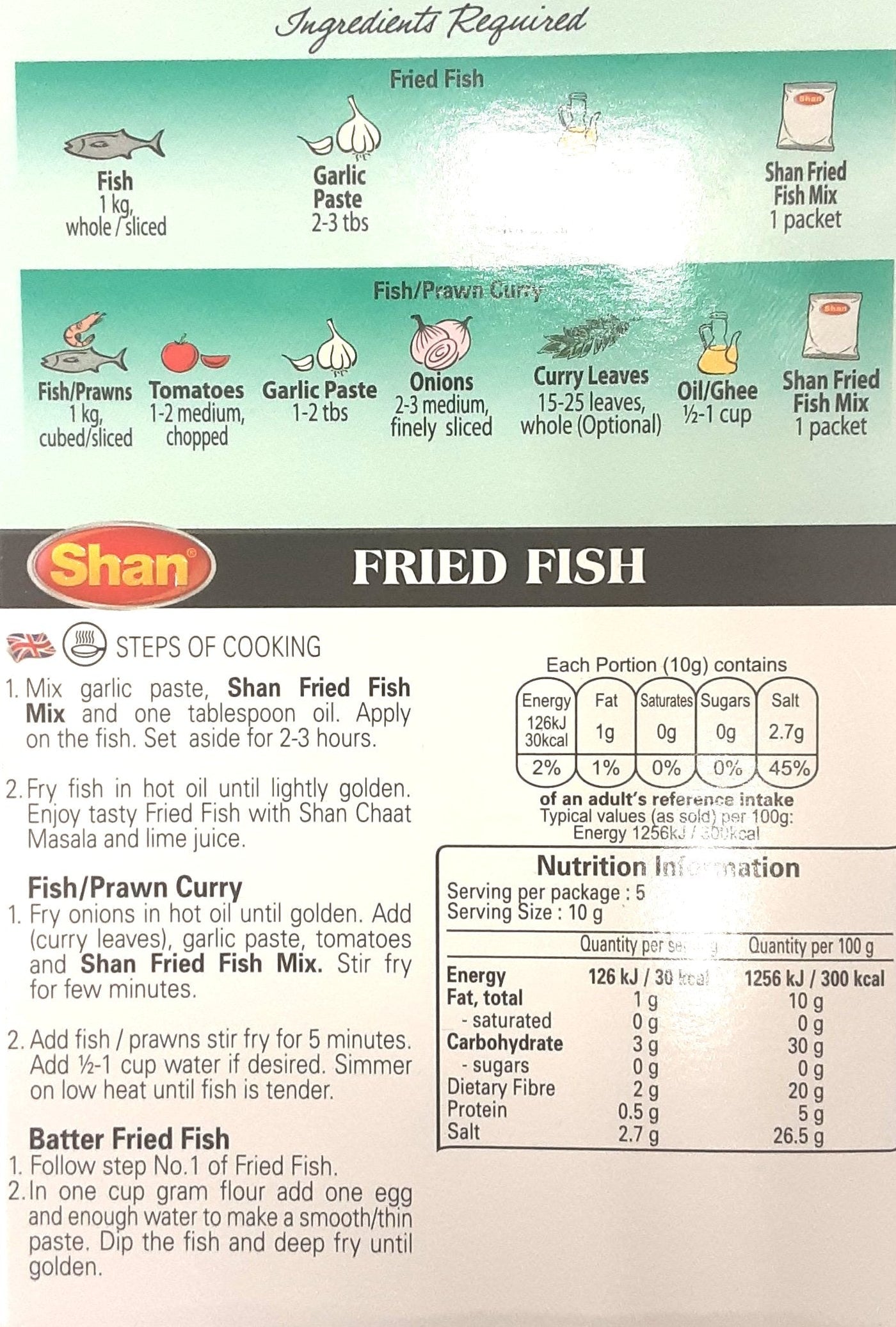 Shan Masala Fried Fish 70g Mix & Match Any 2 For £2.60 - Image 2