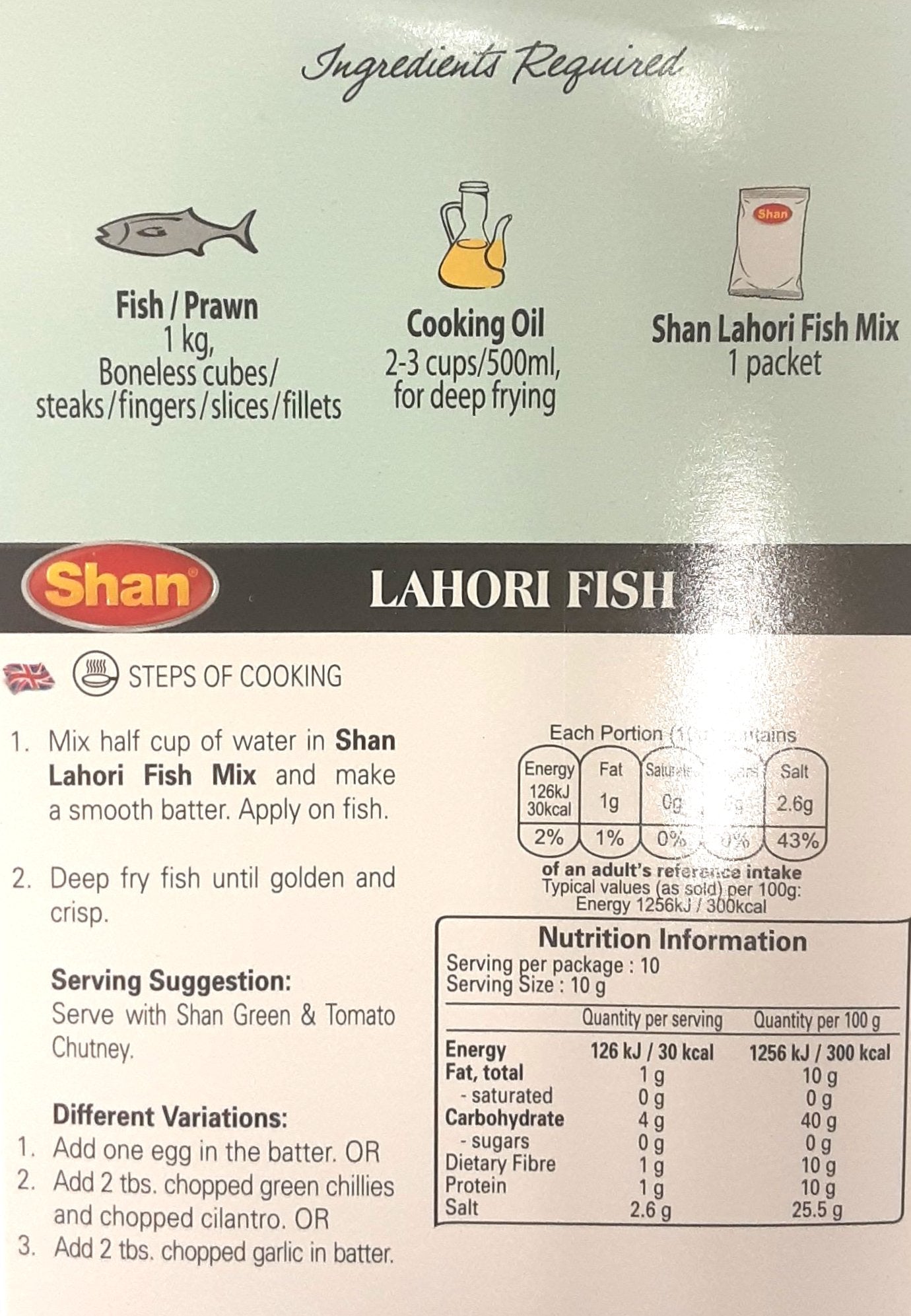 Shan Masala Lahori Fish 100g Mix & Match Any 2 For £2.60 - Image 2