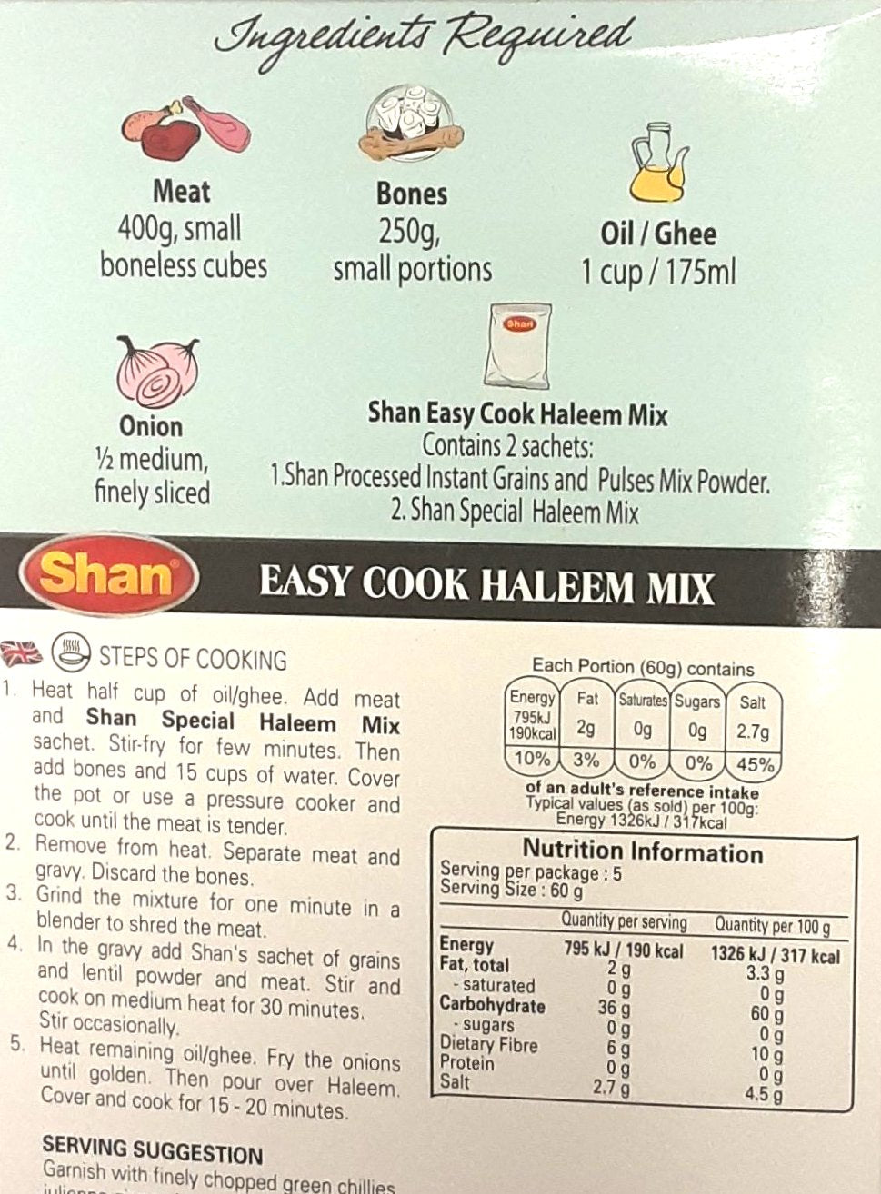 Shan Easy Cook Haleem Mix 300g - Image 2
