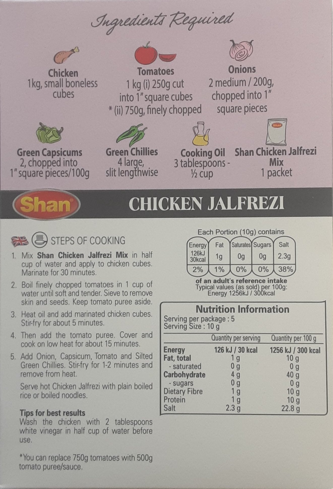 Shan Masala Chicken Jalfrezi 50g Mix & Match Any 2 For £2.60 - Image 2