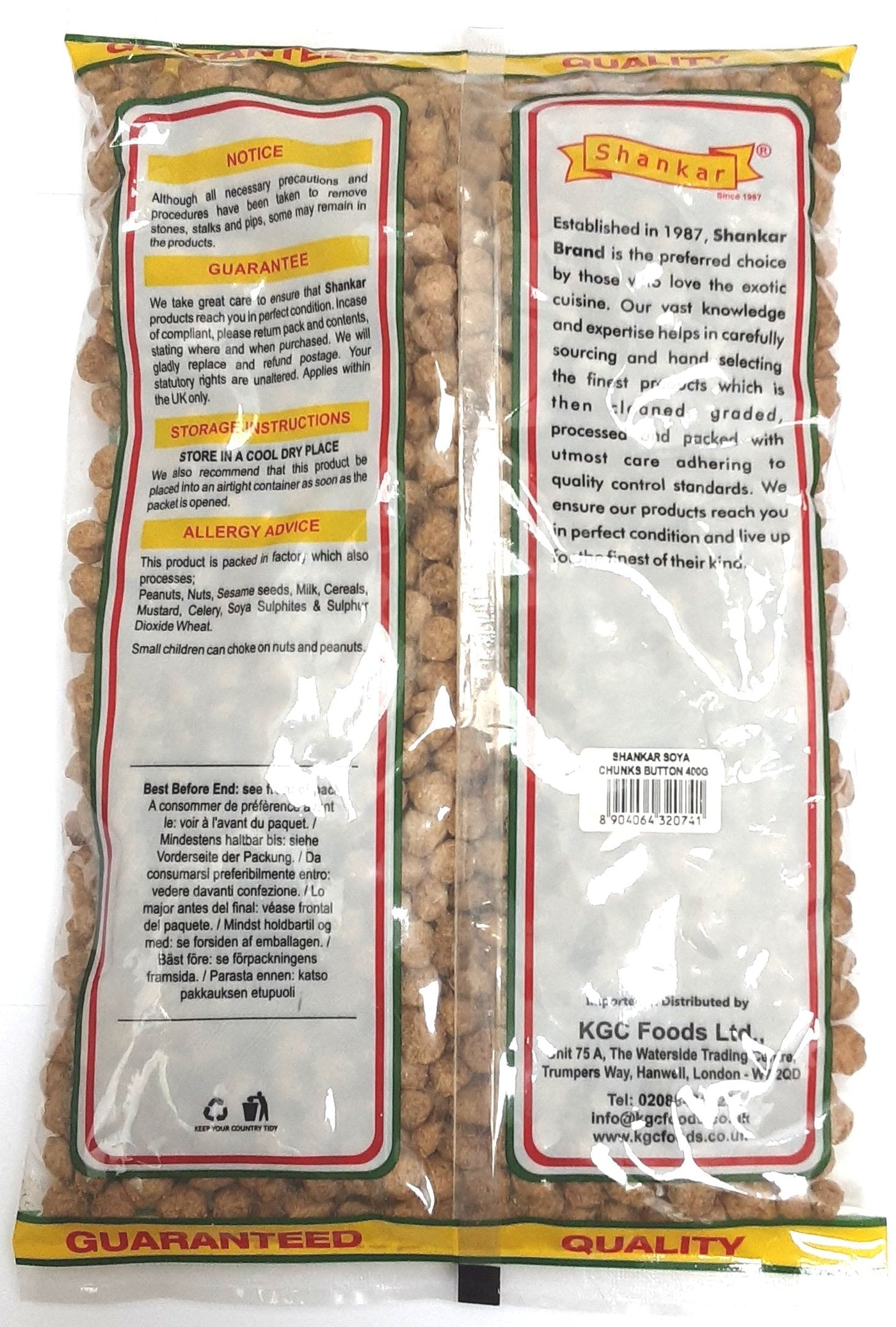 Shankar Soya Chunks Button 400g - Image 2