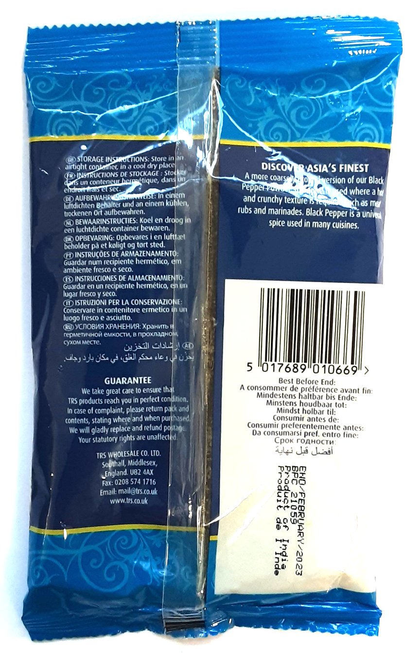 TRS Black Pepper Coarse 100g - Image 2