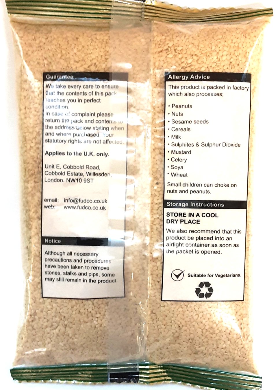 Fudco Till Sesame Seeds White 400g - Image 2
