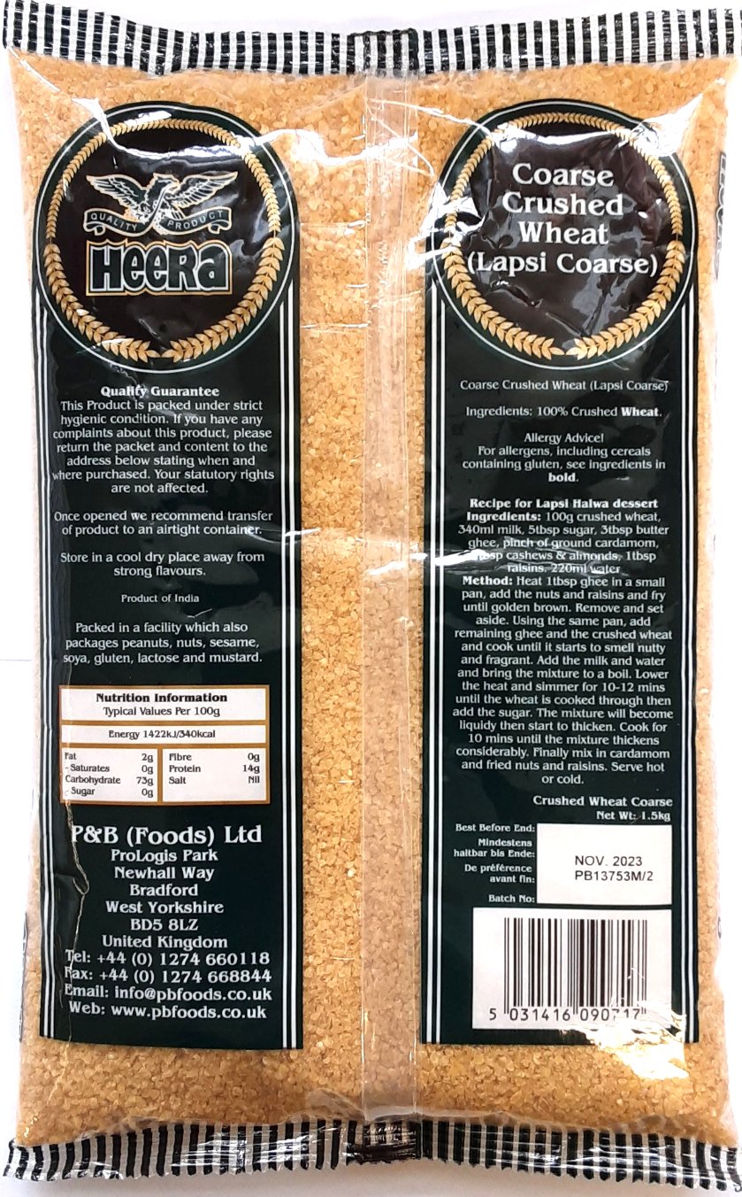 Heera Lapsi Crushed wheat Coarse 1.5kg - Image 2