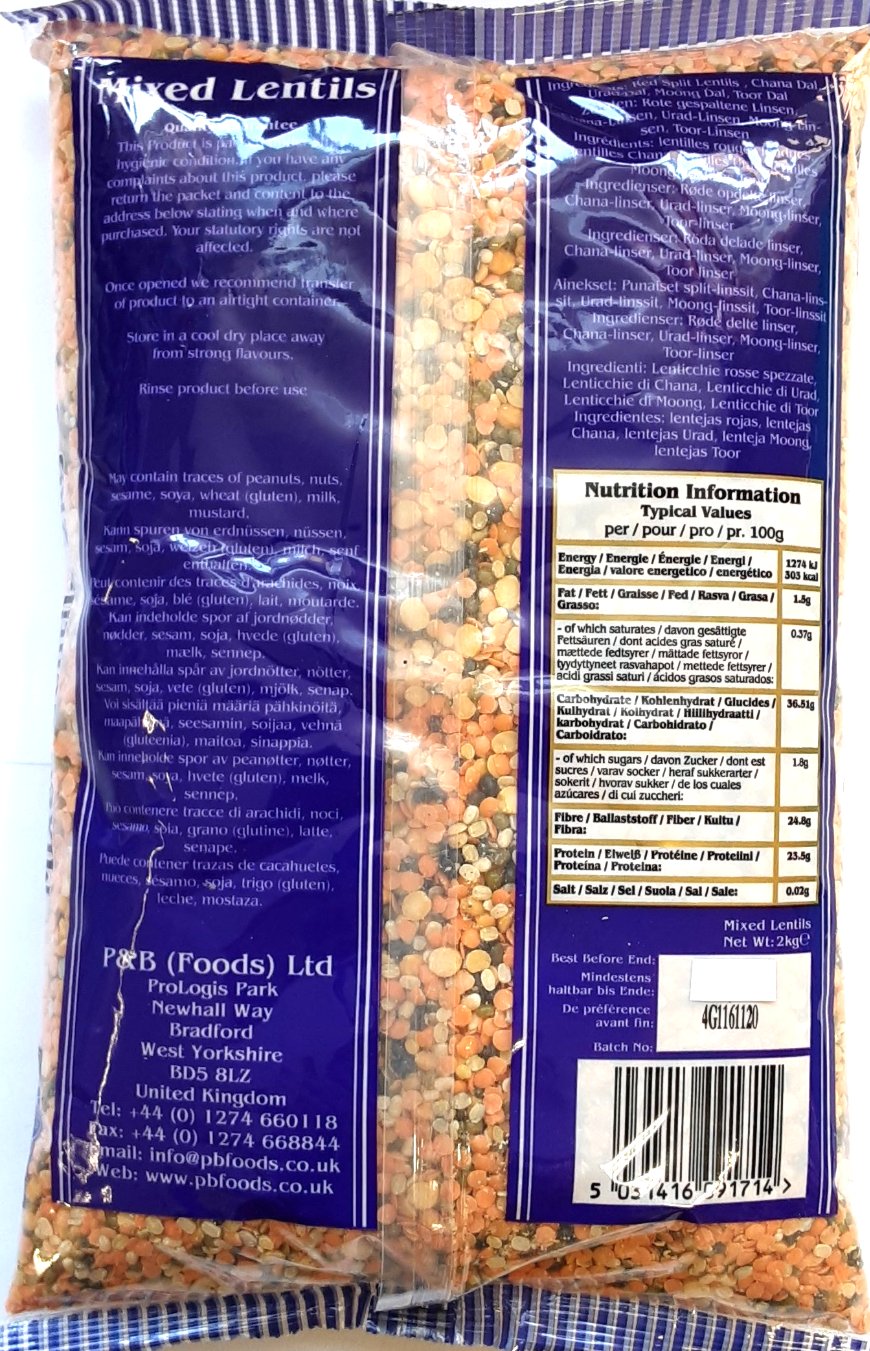Heera Lentils Mixed Dall 2kg - Image 2