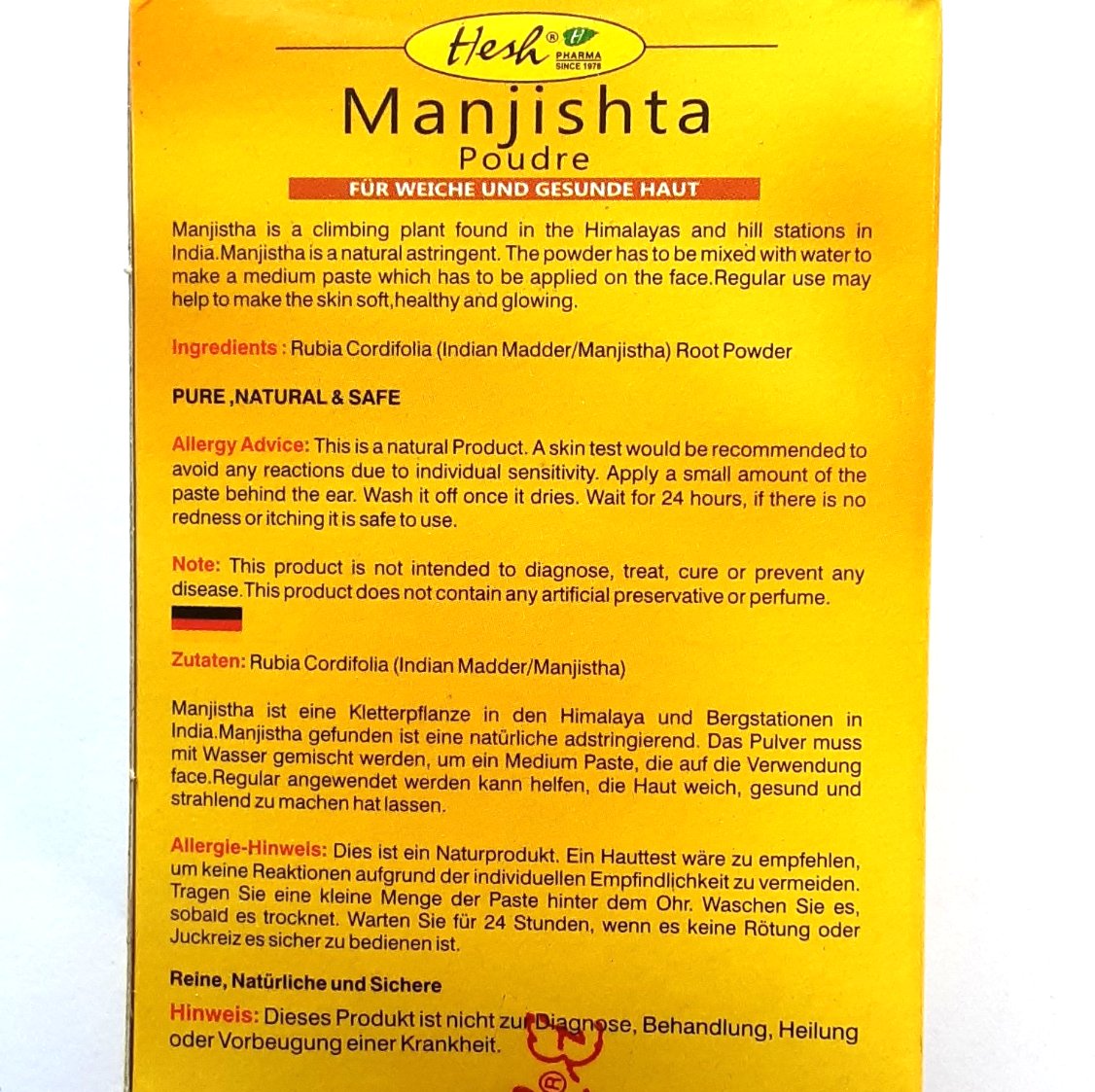 Hesh Manjishta Powder 50g - Image 2