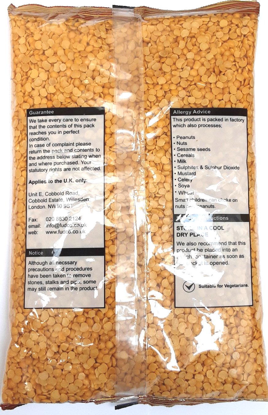 Fudco Lentils Toor Dall Plain 1.5kg - Image 2