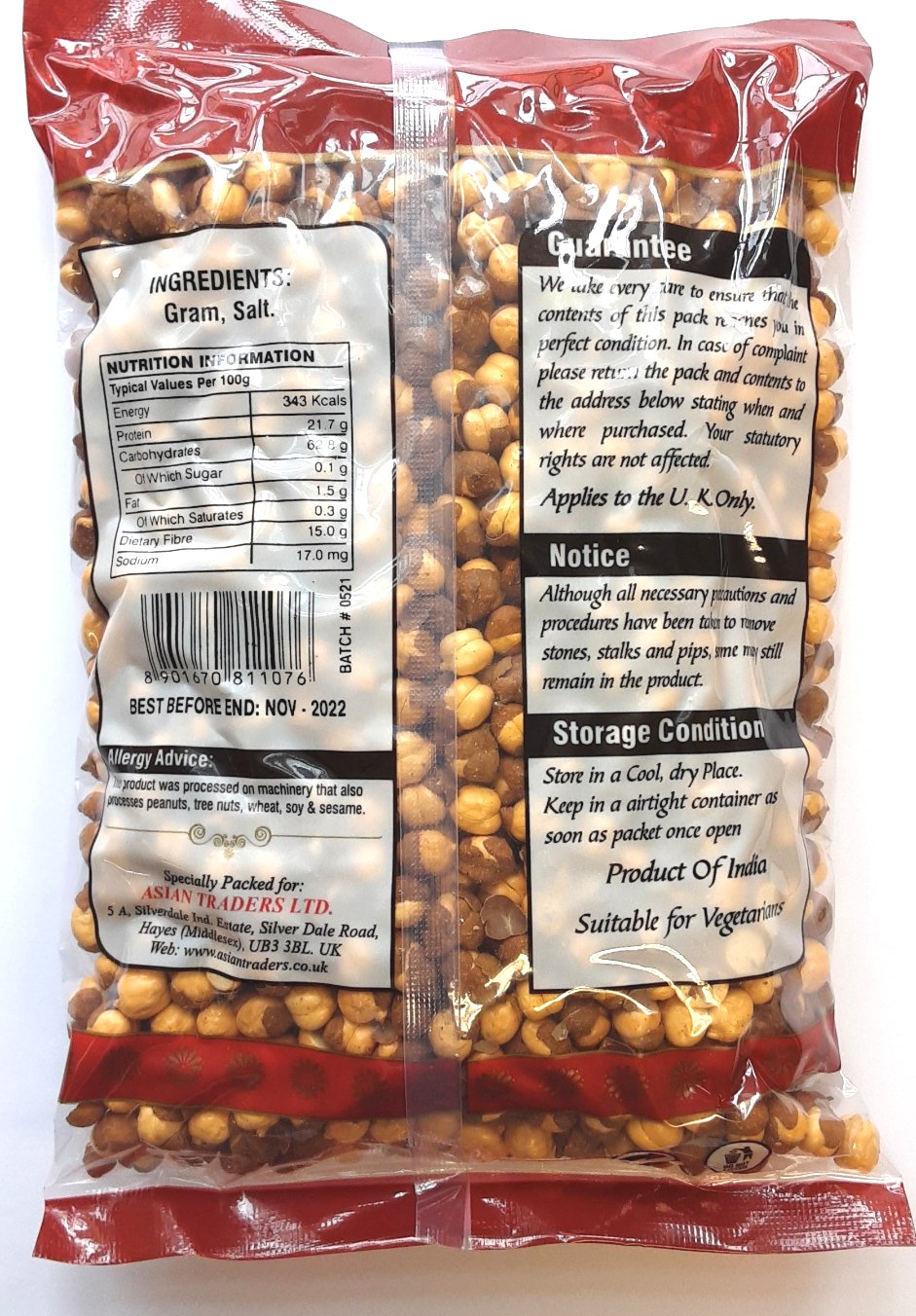 Saras Chana Salted Roasted 300g - Image 2