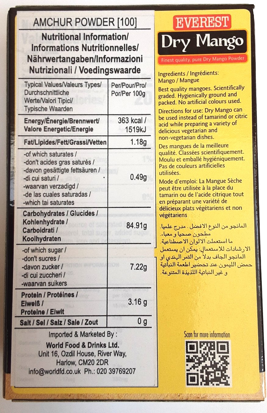 Everest Dry Mango Amchoor 100g - Image 2