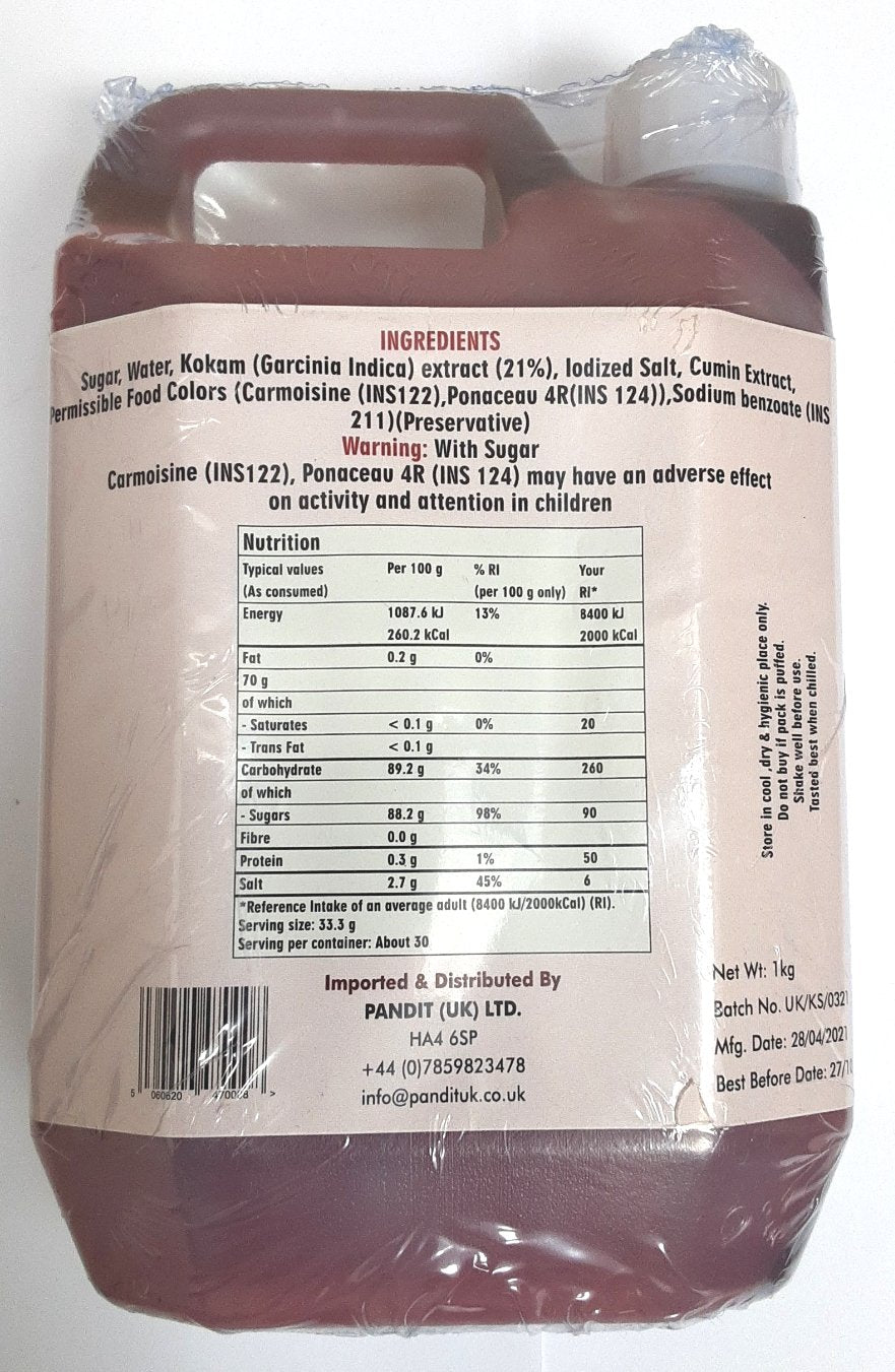 Pandit Foods Kokam Syrup 1kg - Image 2