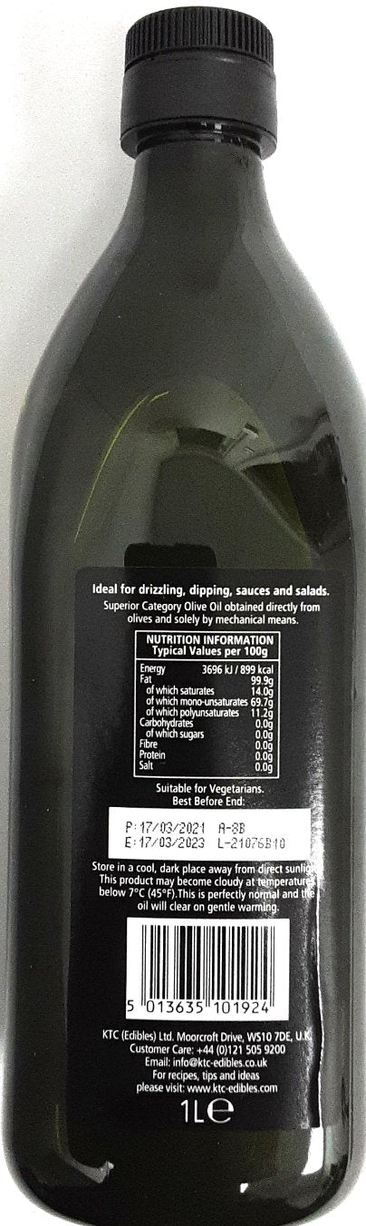 KTC Oil Olive Extra Virgin 1ltr - Image 2