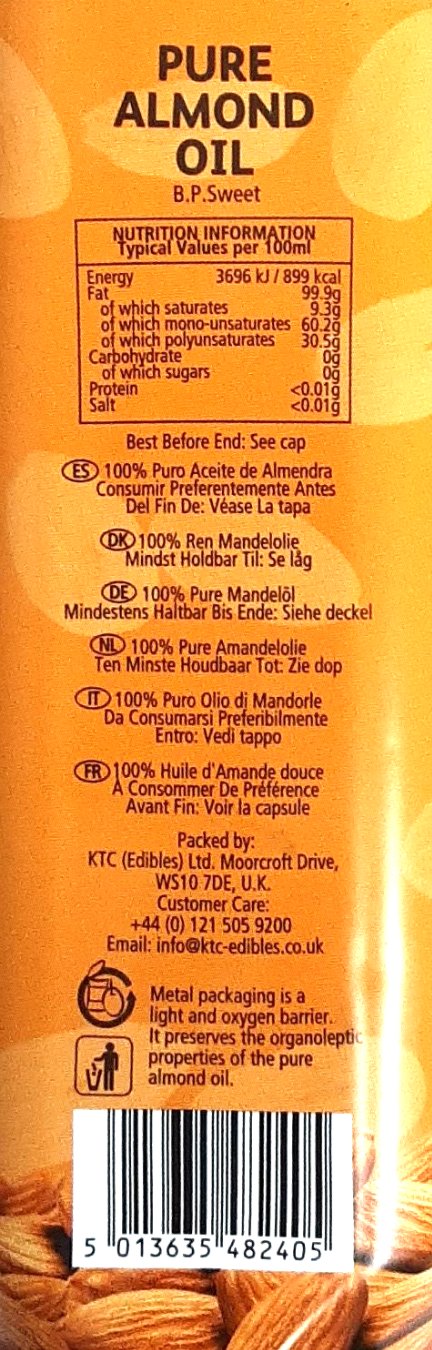 KTC Oil Almond Pure 750ml - Image 2