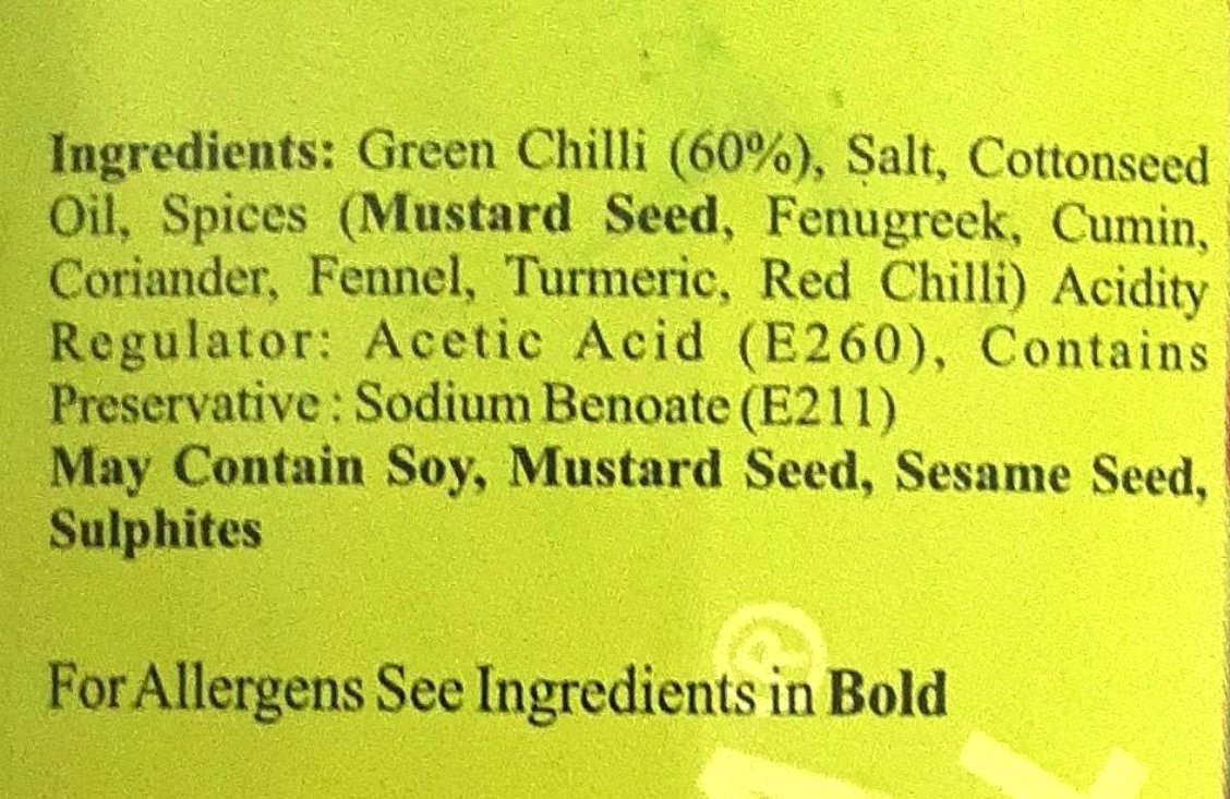 Pachranga Pickle Green Chilli In Oil 800g - Image 2