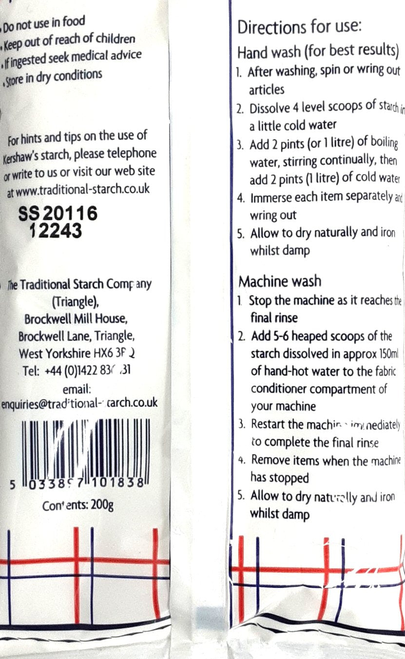 Kershaws Traditional Laundry Starch 200g - Image 2