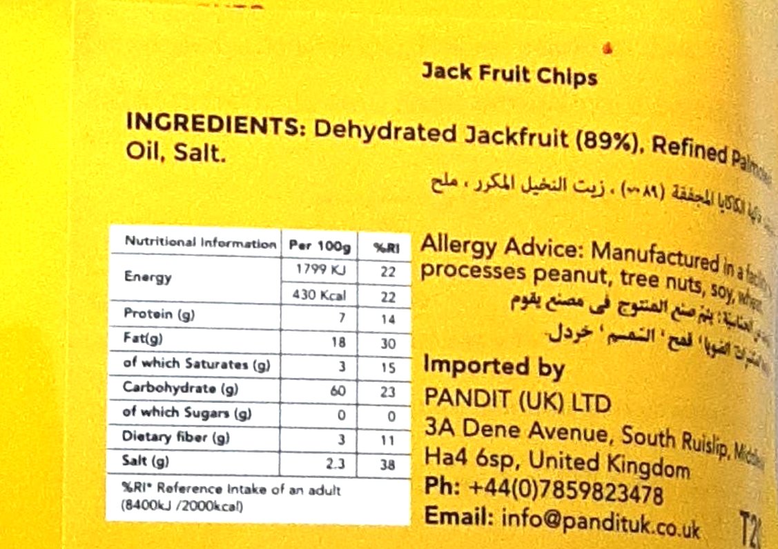 Telugu Foods Jackfruit Chips 110g - Image 2