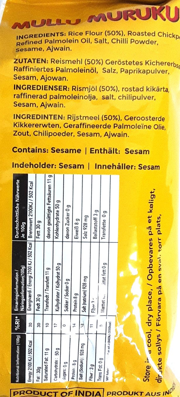 Telugu Foods Mullu Murukulu 170g - Image 2