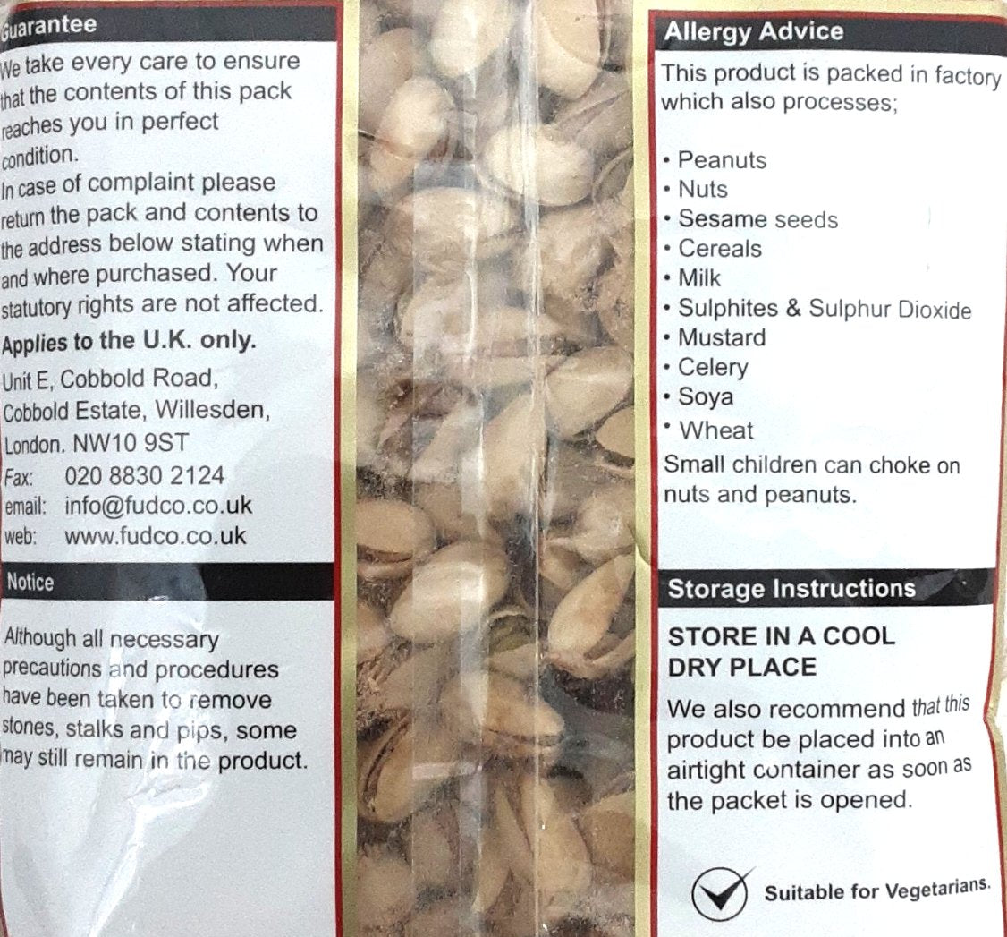 Fudco Pistachio Jumbo Roasted & Salted 700g - Image 2