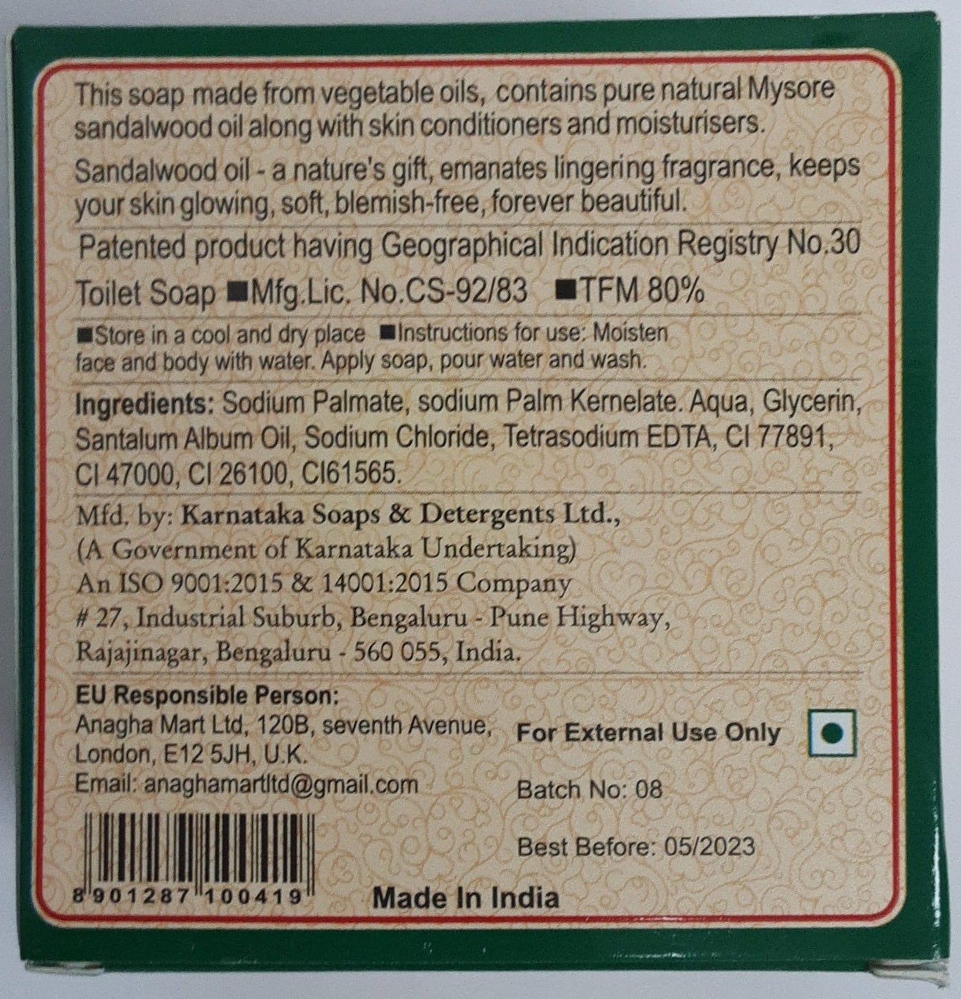 Mysore Sandal Soap 150g - Image 2