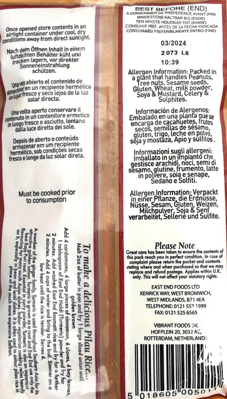 East End Ground Turmeric Haldi 400g - Image 2