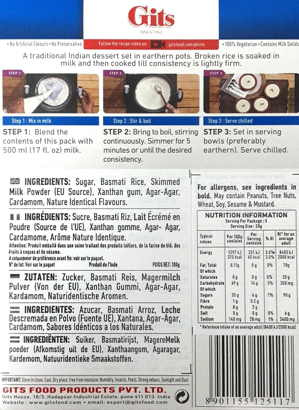 Gits Dessert Mix Phirni 100g - Image 2