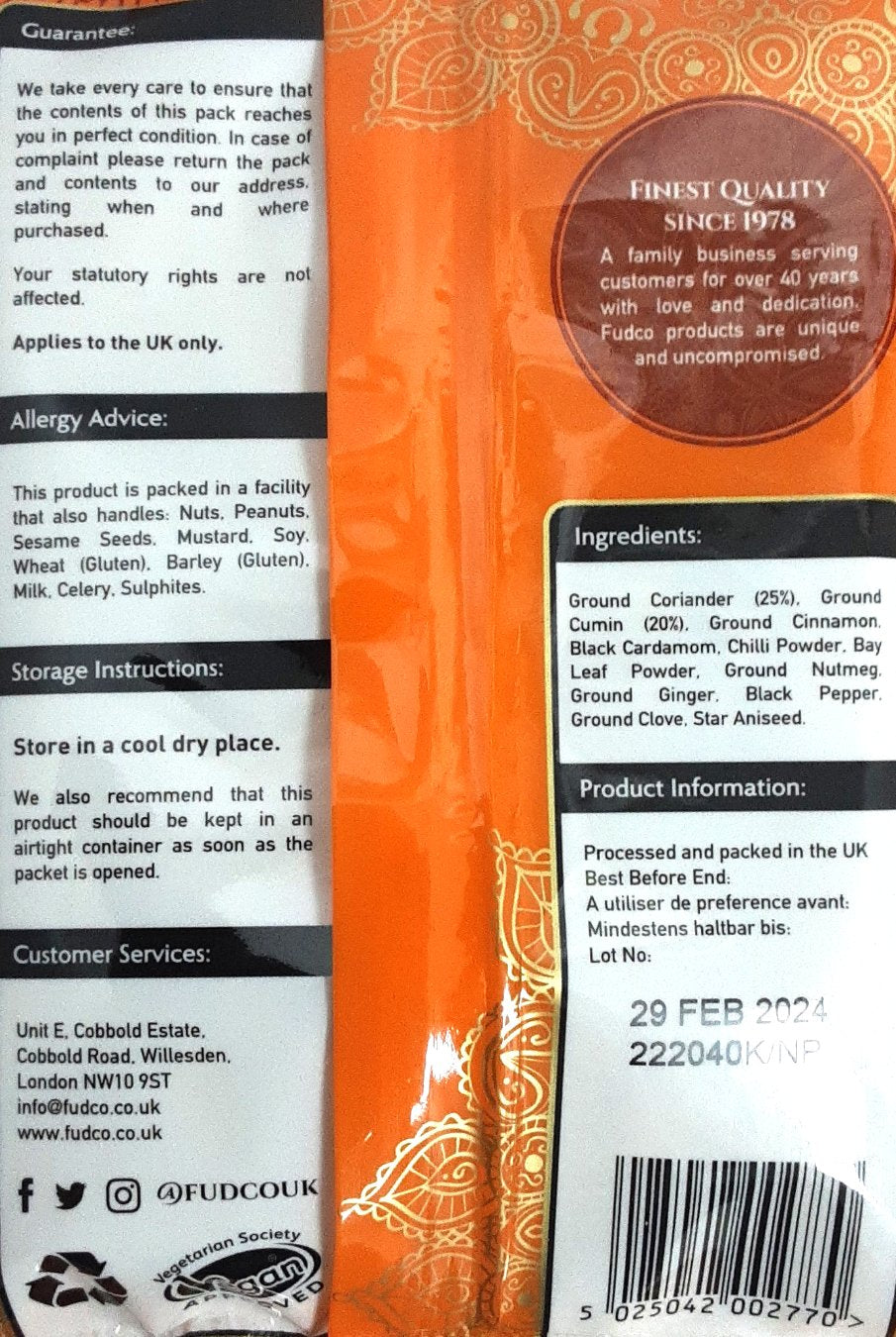 Fudco Garam Masala Ground Mix Spice 100g - Image 2