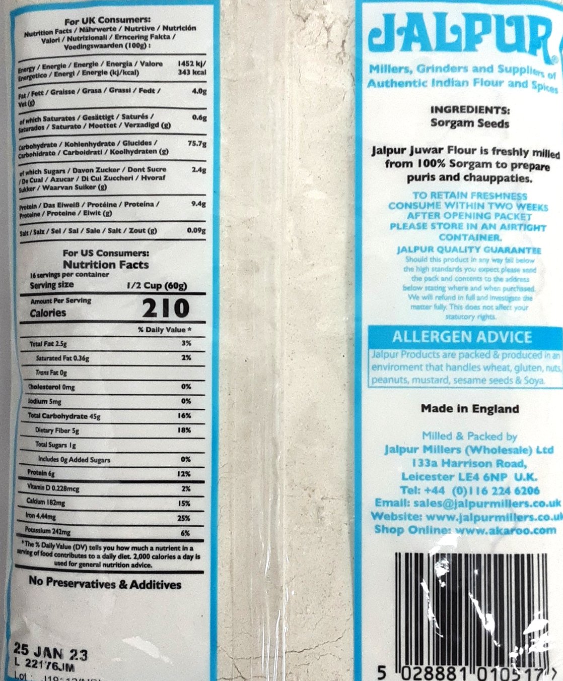 Jalpur Juwar Flour 1Kg - Image 2