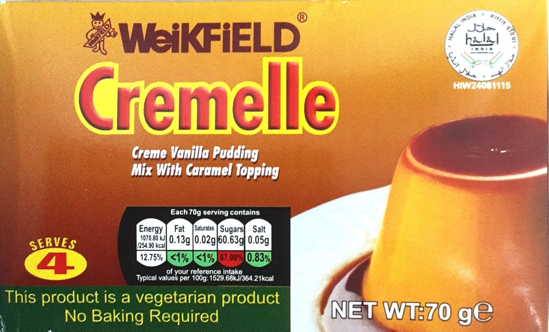 Weikfield Cremelle Crem Vanilla Pudding 70g