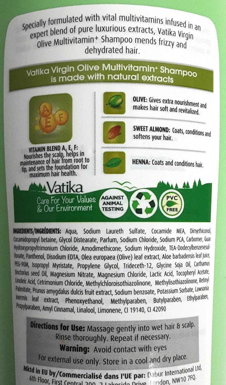 Vatika Multivitamin Anti Fizz Shampoo Virgin Olive 400ml - Image 2