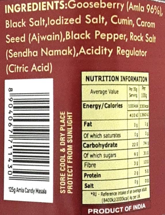 Jabsons Amla Masala Candy 125g - Image 2