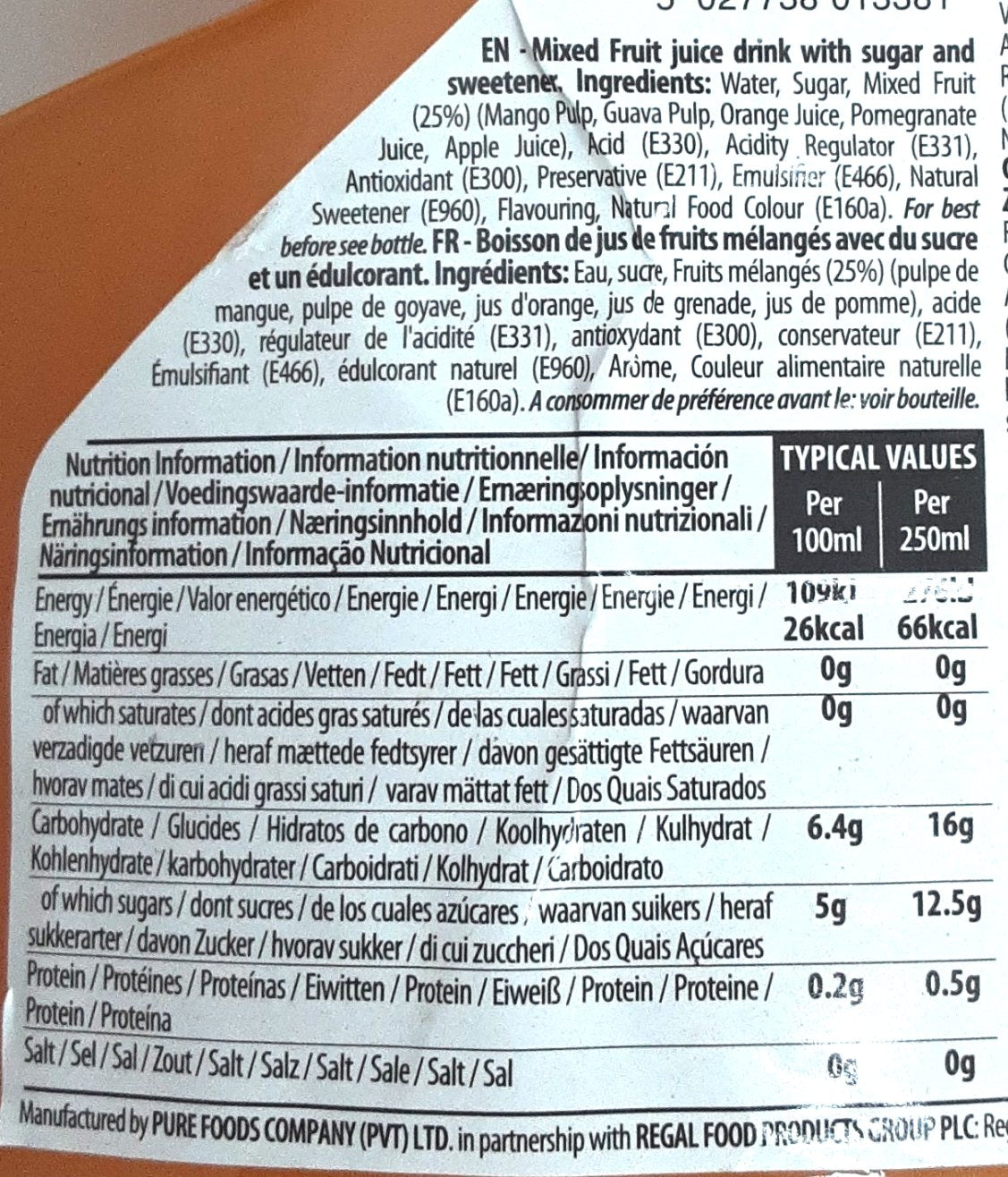 Regal Juice Finest Mixed Fruit 2ltr - Image 2