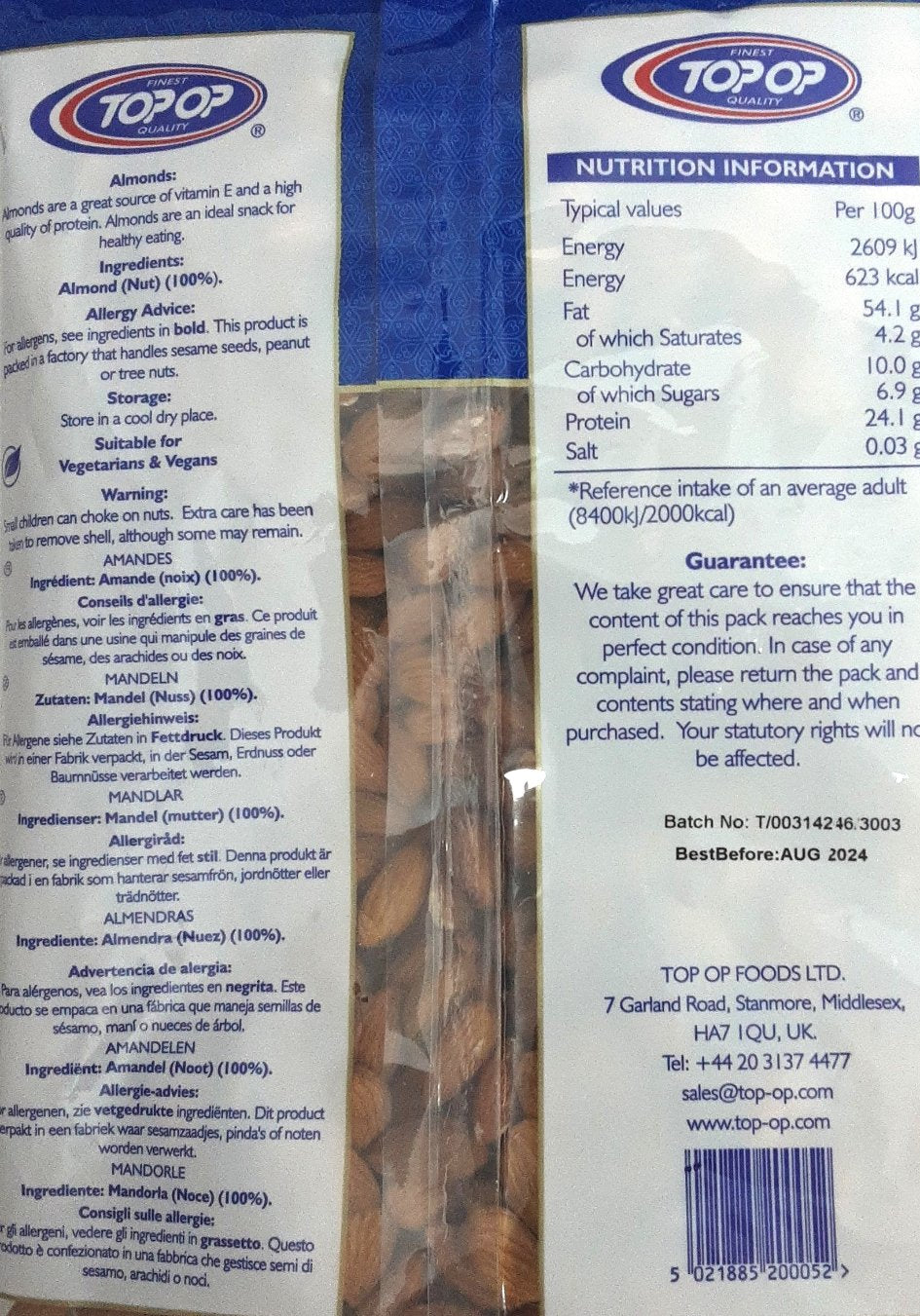 Top Op Almonds 750g - Image 2