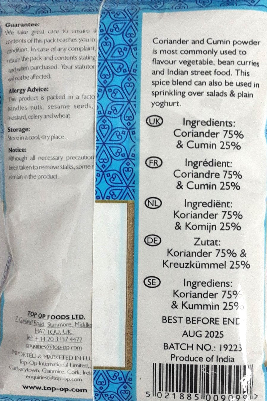 Top Op Dhana Jeera Powder 400g - Image 2
