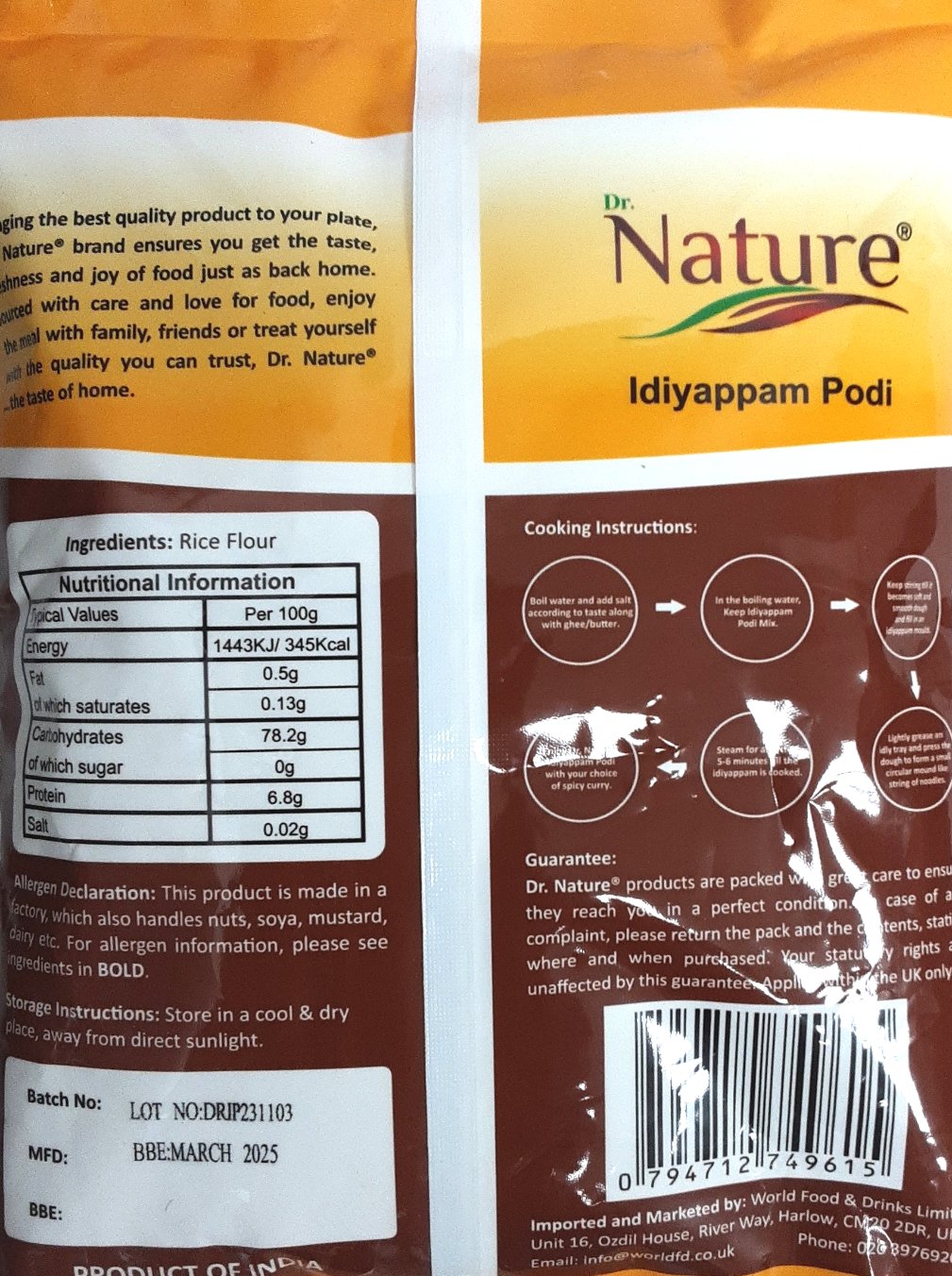 Dr Nature Traditional Idiyappam Podi 1Kg - Image 2