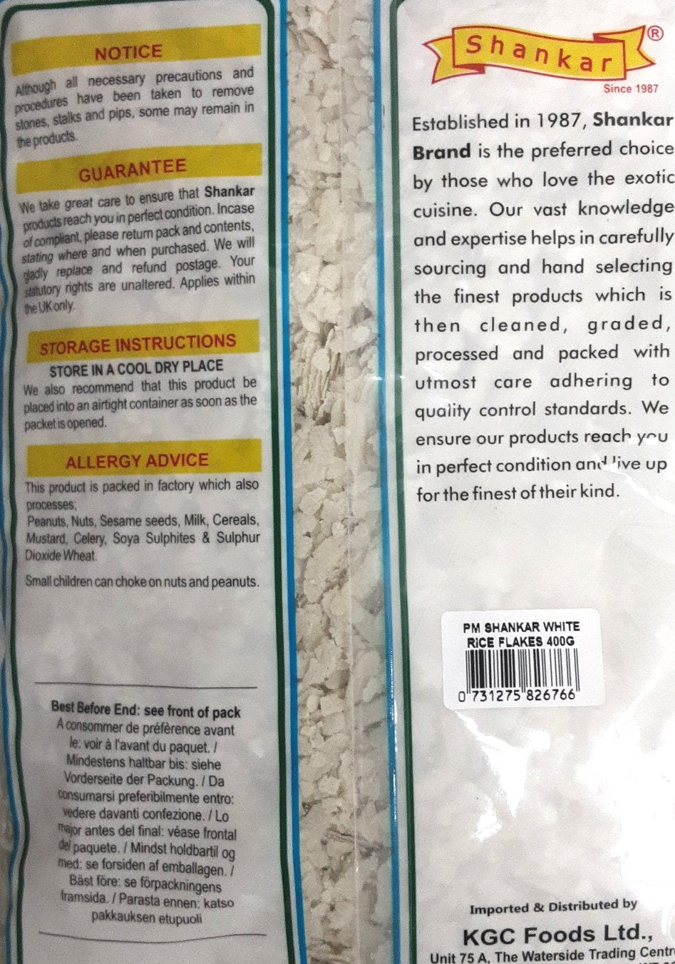 Shankar White Rice Flakes 400g PM - Image 2