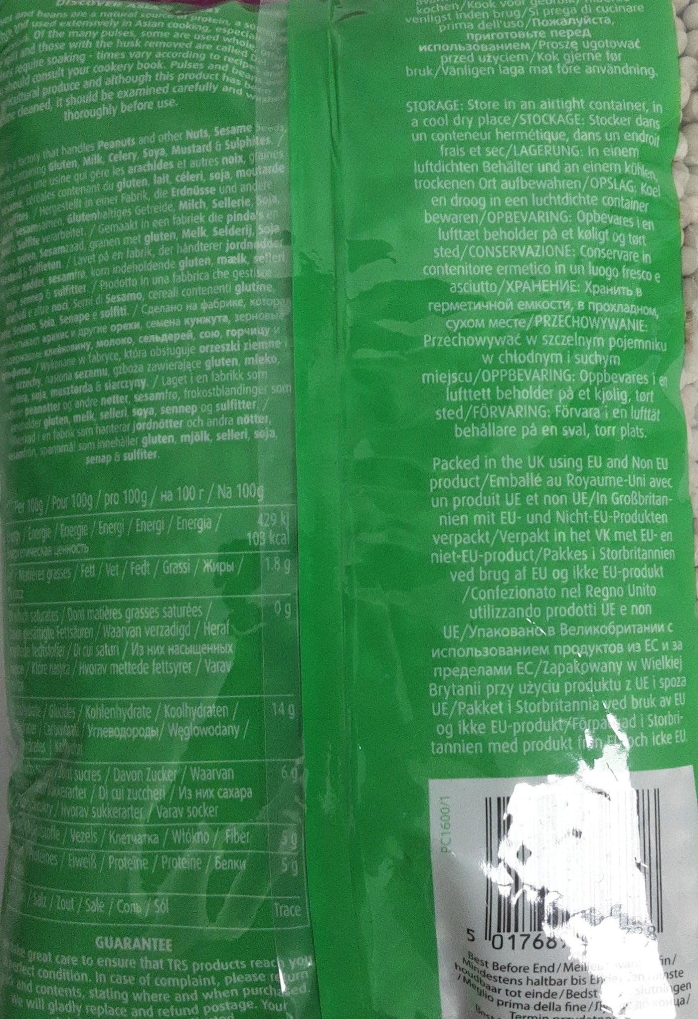 TRS Whole Green Peas 2Kg - Image 2