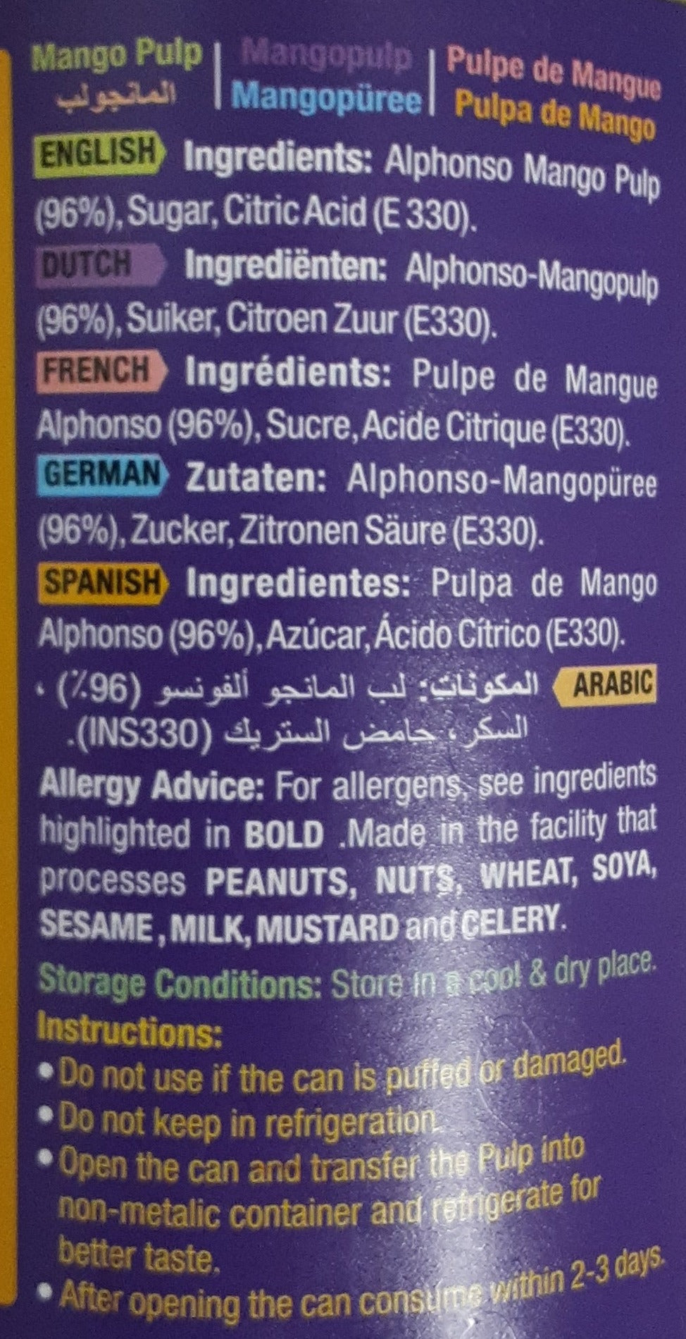 Jaimin Alphonso Mango Pulp 850g - Image 2