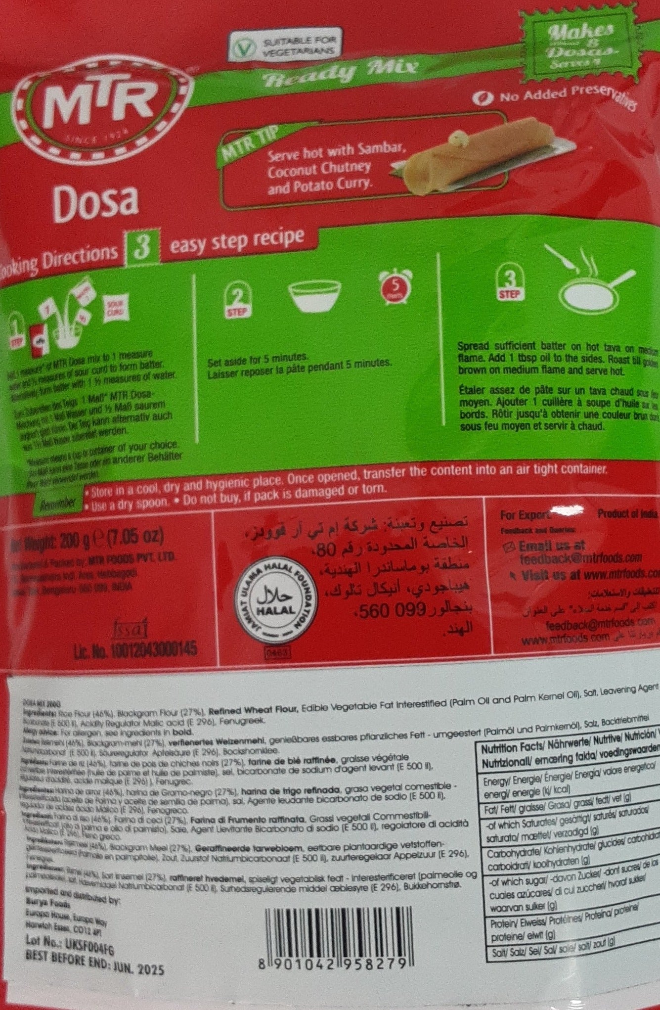 MTR Dosa Mix 200g - Image 2