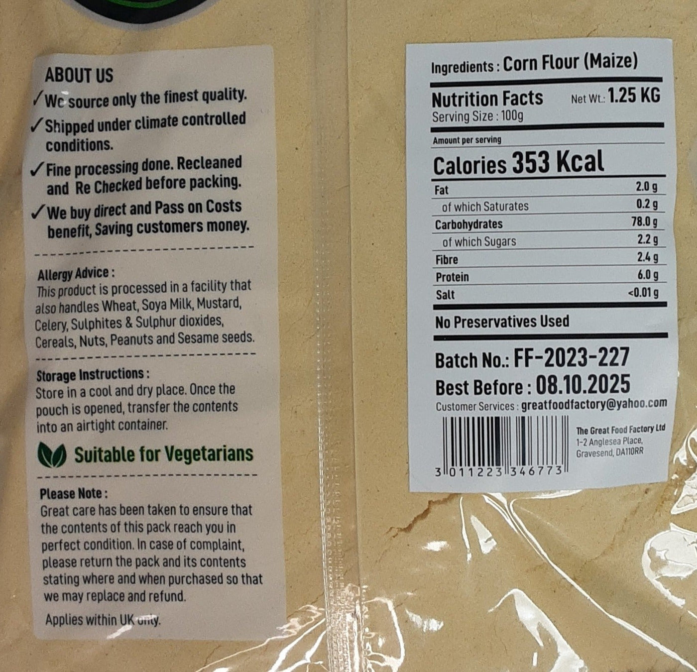 Food Factory Desi Makki Atta 1.25kg - Image 2