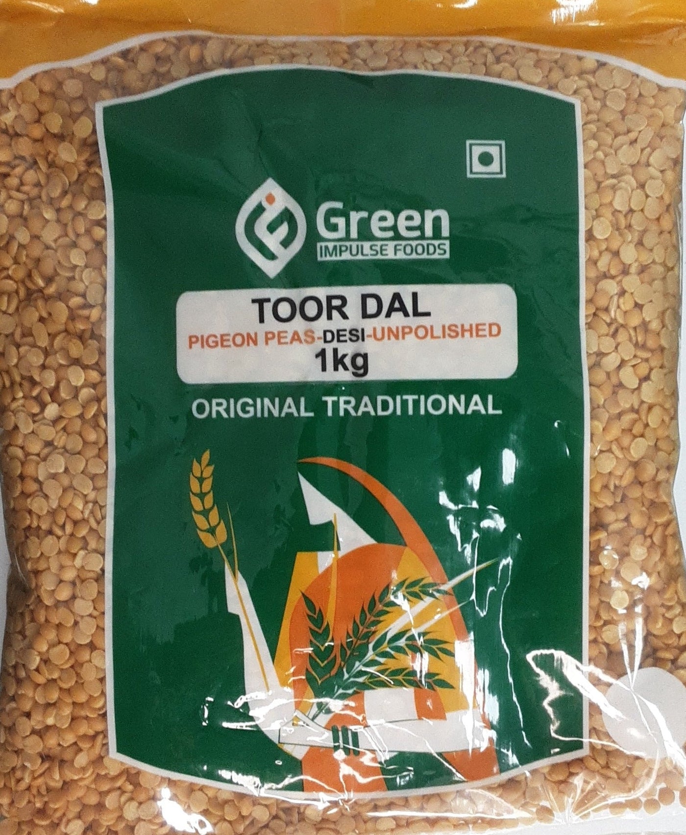 Green Impulse Foods Lentils Toor Dall Unpolished Desi 1Kg