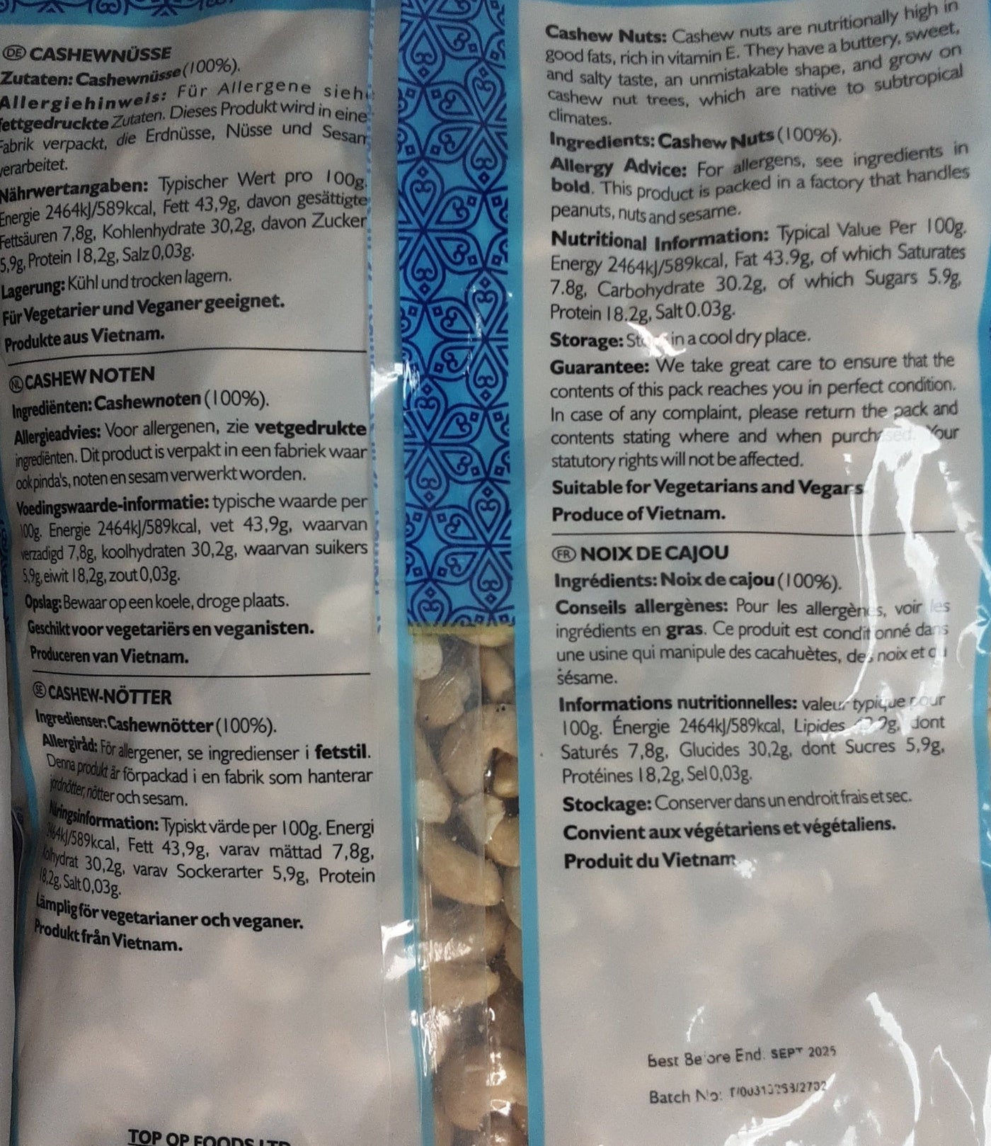 Top Op Cashew Nuts 750g - Image 2